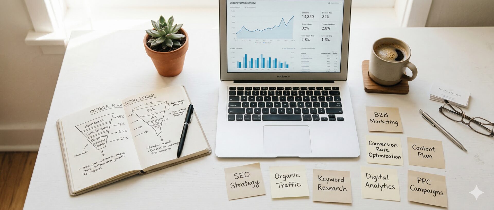 SEO analytics workspace