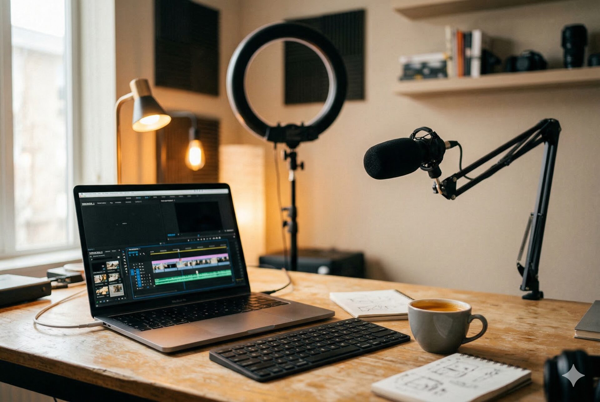 Video content creation studio setup